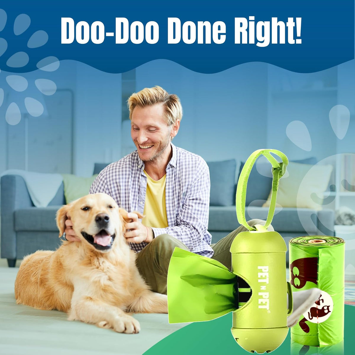 Dog Poop Bags Rolls, 720 Count, Unscented, with Dispenser Thick