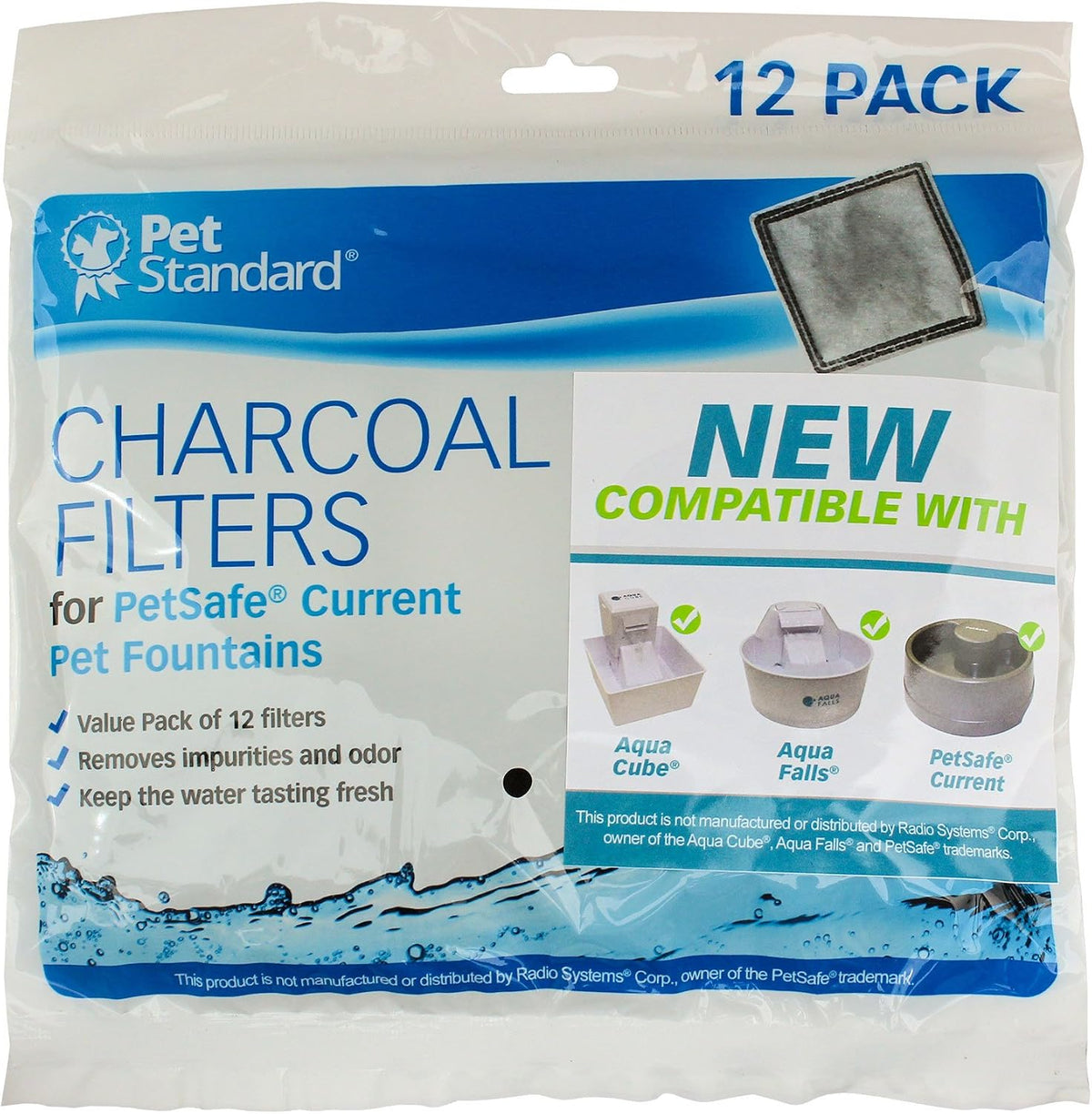 Filters for Petsafe Current & Aqua Cube, 12-Pack