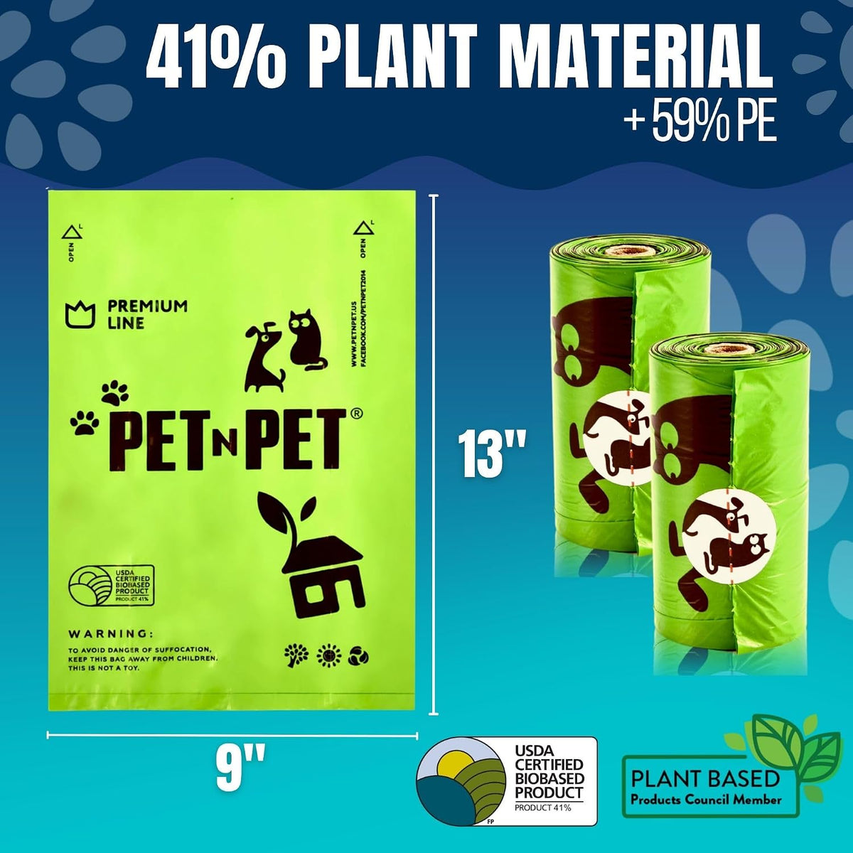 Dog Poop Bags Rolls, 720 Count, Unscented, with Dispenser Thick