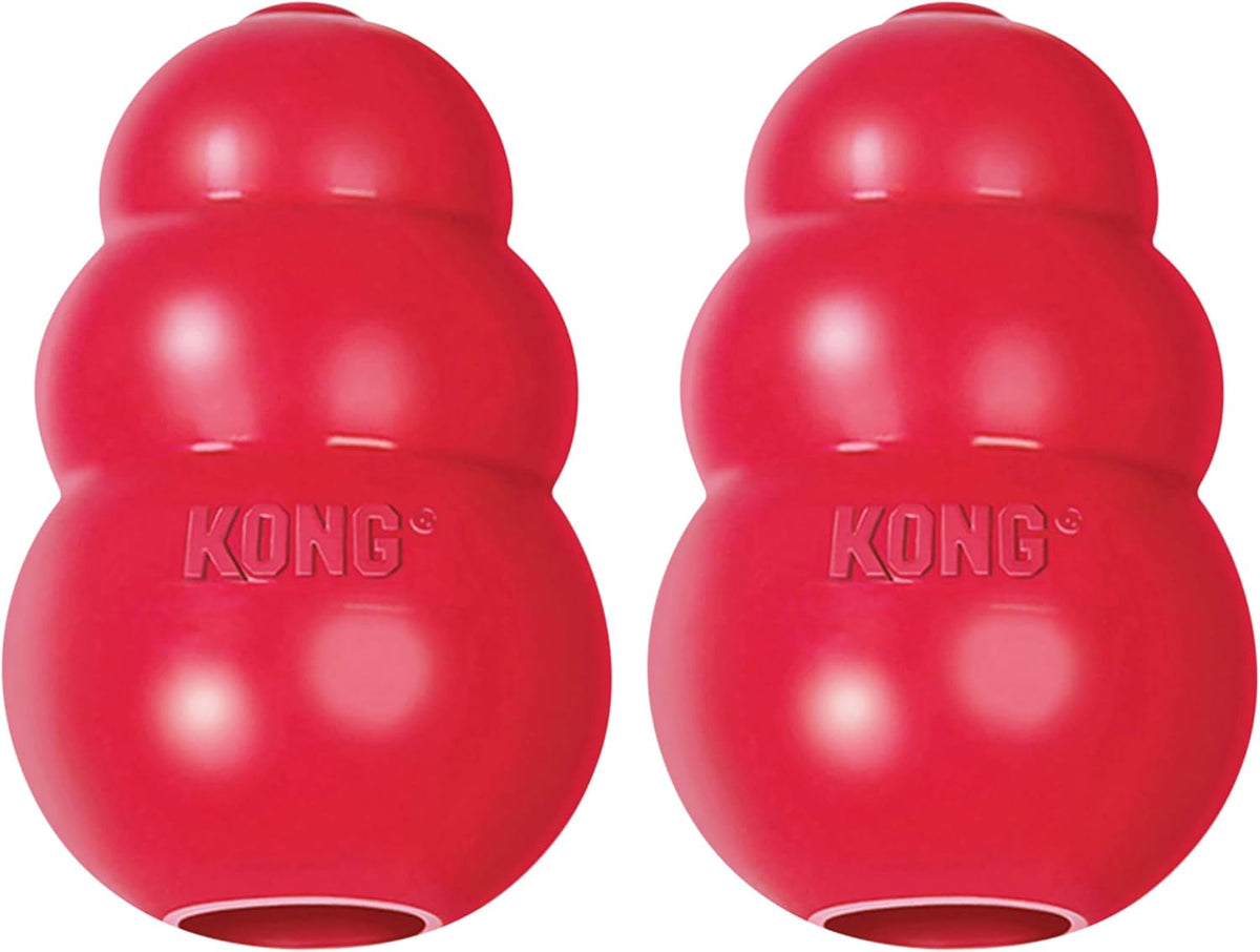 Classic Stuffable Dog Toy, Natural Rubber, for Medium Dogs (Pack of 2)