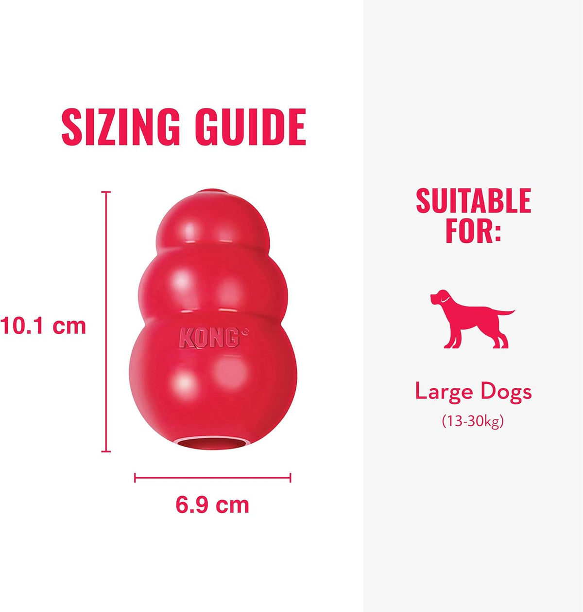 Classic Stuffable Dog Toy, Natural Rubber, for Large Dogs (Pack of 2)