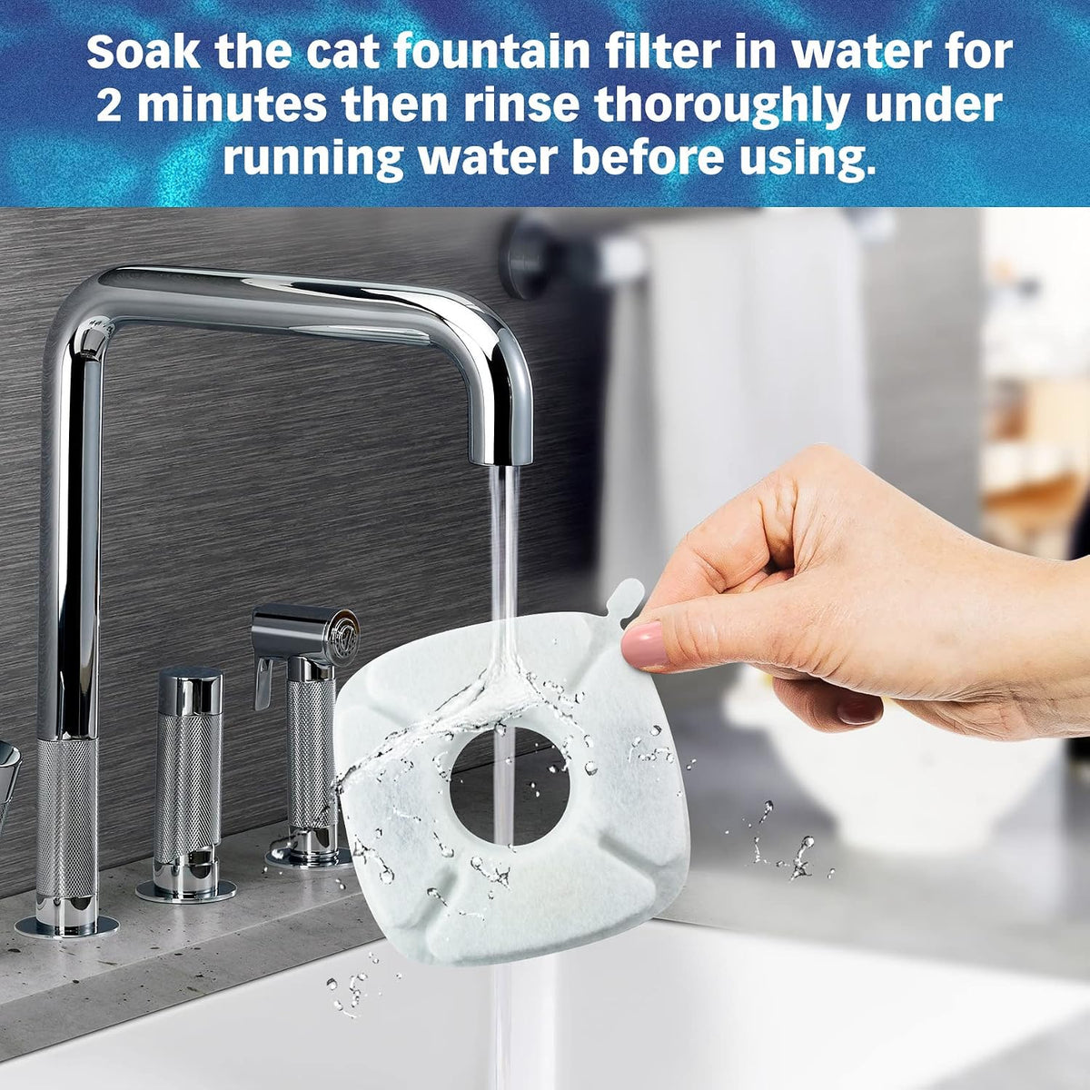 Filters for VEKEN 2.8L Fountain, 12-Pack | Compatible with VEKEN 95 Oz / 2.8 L Automatic Pet Fountains.