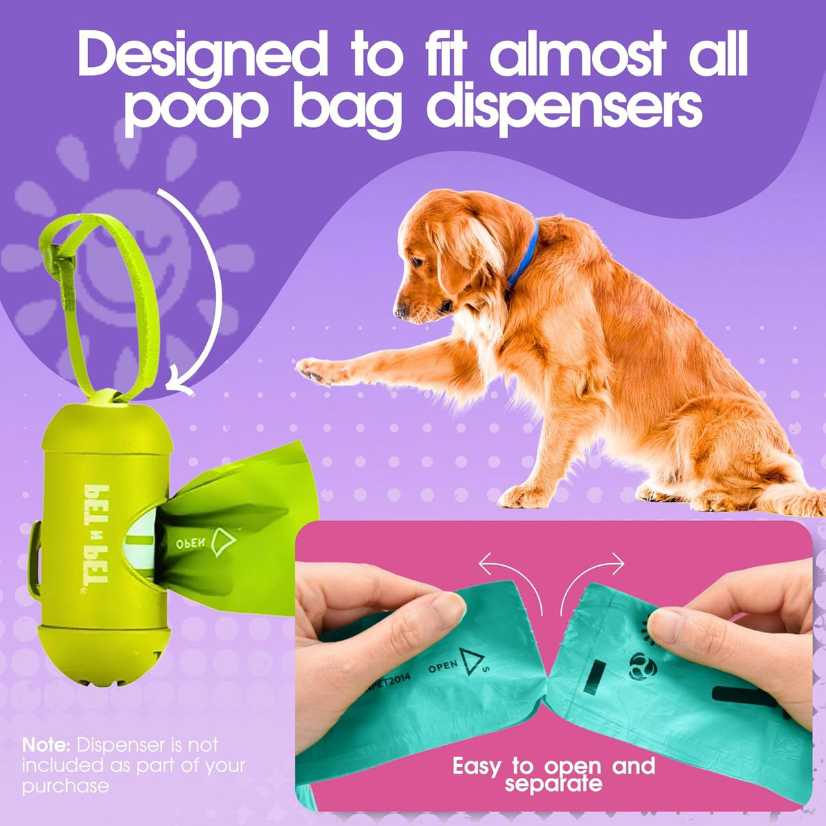 Poop Bags for Dogs, 270 Count, Lavender Scented, Multi-Color