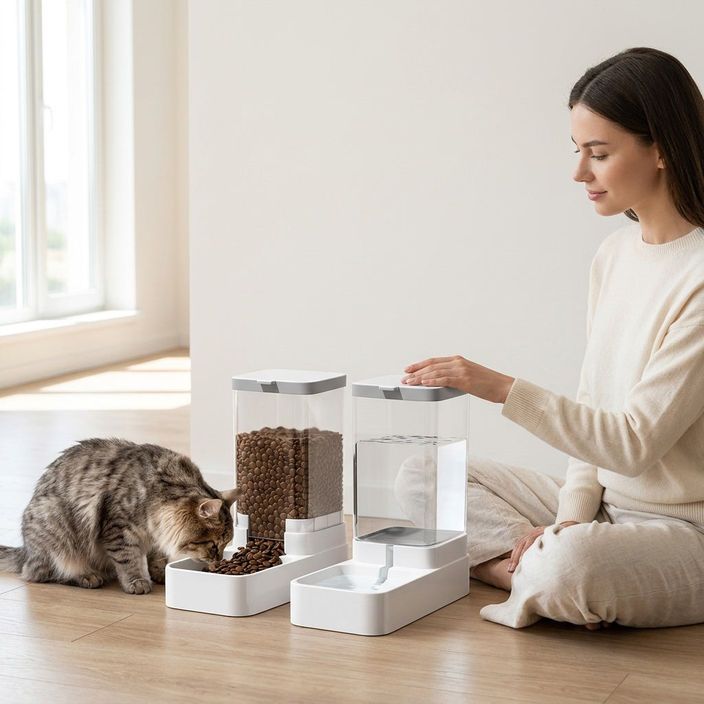 Automatic Pet Feeder with Water Dispenser