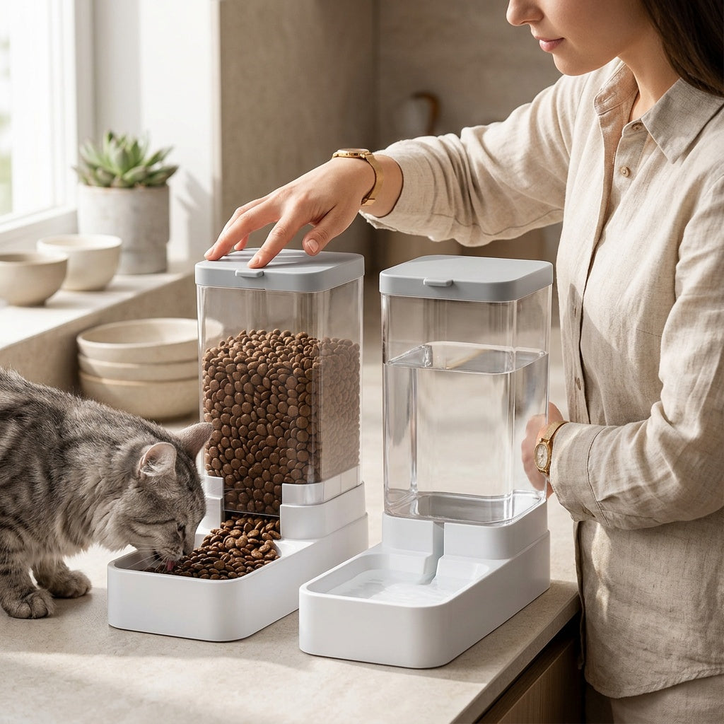 Automatic Pet Feeder with Water Dispenser